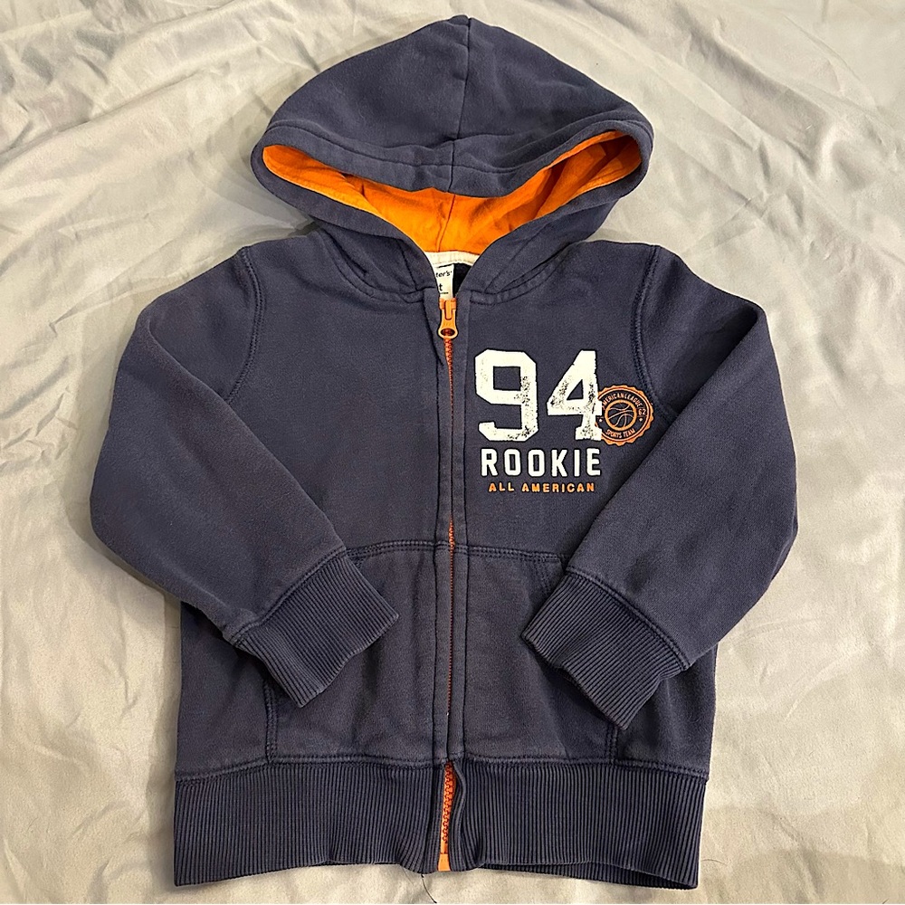 Carter’s - Zip Up Hoodie - Navy & Orange - Sz: 3T